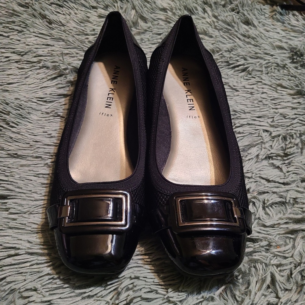 Anne Klein Unice Iflex Black Patent Leather Comfort Shoes Womens 10 M Black - Picture 3 of 8
